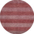 8' Rust And Coral Striped Washable Round Rug With UV Protection