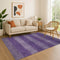 8' X 10' Purple And Lavender Striped Washable Area Rug With UV Protection