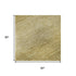 5' X 8' Wheat And Gold Striped Washable Area Rug With UV Protection