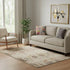 5' X 8' Beige Red And Pink Oriental Washable Area Rug With UV Protection