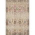 5' X 8' Beige Red And Pink Oriental Washable Area Rug With UV Protection