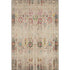 5' X 8' Beige Red And Pink Oriental Washable Area Rug With UV Protection