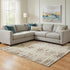 8' X 10' Beige Red And Pink Oriental Washable Area Rug With UV Protection