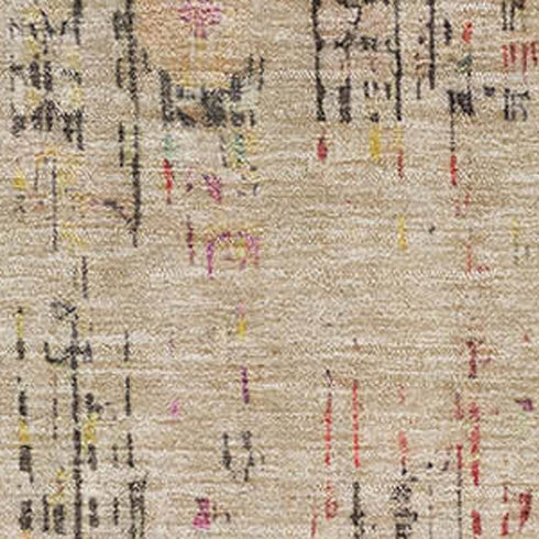 8' X 10' Beige Red And Pink Oriental Washable Area Rug With UV Protection