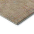 8' Tan Blue And Green Oriental Washable Round Rug With UV Protection