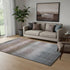 5' X 8' Brown Copper And Gray Striped Washable Area Rug With UV Protection