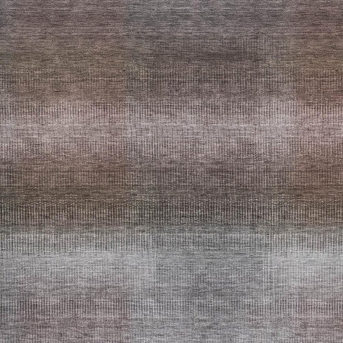 5' X 8' Brown Copper And Gray Striped Washable Area Rug With UV Protection