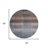 8' Brown Copper And Gray Striped Washable Round Rug With UV Protection