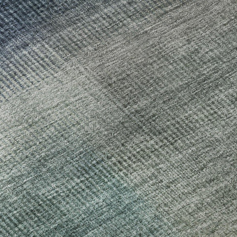 5' X 8' Blue Copper And Gray Striped Washable Area Rug With UV Protection