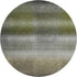 8' Pewter Green And Silver Striped Washable Round Rug With UV Protection