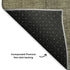 8' Pewter Green And Silver Striped Washable Round Rug With UV Protection