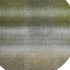 8' Pewter Green And Silver Striped Washable Round Rug With UV Protection