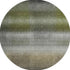 8' Pewter Green And Silver Striped Washable Round Rug With UV Protection