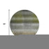 8' Pewter Green And Silver Striped Washable Round Rug With UV Protection