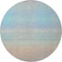 8' Sky Blue Peach And Lilac Striped Washable Round Rug With UV Protection
