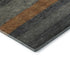 5' X 8' Blue Rust And Gold Striped Washable Area Rug With UV Protection