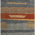 5' X 8' Blue Rust And Gold Striped Washable Area Rug With UV Protection