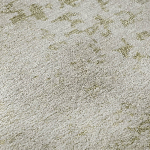 8' X 10' Beige And Ivory Abstract Washable Area Rug With UV Protection