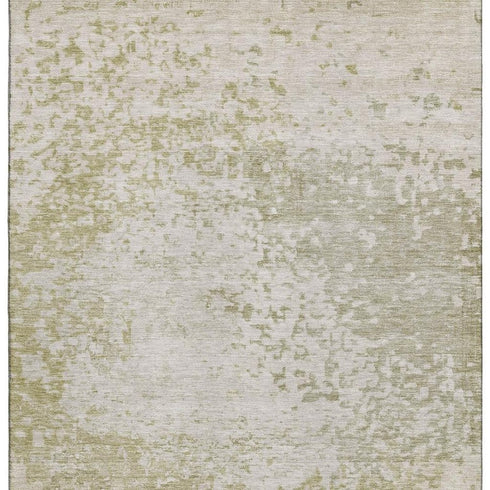 8' X 10' Beige And Ivory Abstract Washable Area Rug With UV Protection