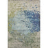 8' X 10' Blue Green And Beige Abstract Washable Area Rug With UV Protection