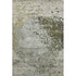 5' X 8' Graphite Green And Ivory Abstract Washable Area Rug With UV Protection