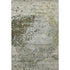 5' X 8' Graphite Green And Ivory Abstract Washable Area Rug With UV Protection