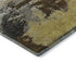 5' X 8' Brown Gray And Gold Abstract Washable Area Rug With UV Protection