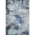 5' X 8' Blue Ivory And Gray Abstract Washable Area Rug With UV Protection
