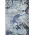 5' X 8' Blue Ivory And Gray Abstract Washable Area Rug With UV Protection