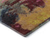 5' X 8' Burgundy Pink And Blue Abstract Washable Area Rug With UV Protection