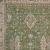 8' X 10' Artichoke Green And Beige Oriental Washable Area Rug With UV Protection