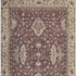 5' X 8' Burgundy And Beige Oriental Washable Area Rug With UV Protection