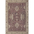 8' X 10' Burgundy And Beige Oriental Washable Area Rug With UV Protection