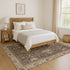 9' X 12' Brown And Beige Oriental Washable Area Rug With UV Protection
