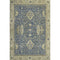 5' X 8' Blue And Olive Green Oriental Washable Area Rug With UV Protection