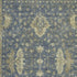 5' X 8' Blue And Olive Green Oriental Washable Area Rug With UV Protection