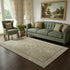 5' X 8' Brown And Beige Oriental Washable Area Rug With UV Protection