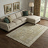 9' X 12' Brown And Beige Oriental Washable Area Rug With UV Protection