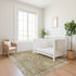 9' X 12' Brown And Beige Oriental Washable Area Rug With UV Protection
