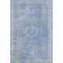 5' X 8' Blue And Gray Oriental Washable Area Rug With UV Protection