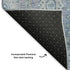 5' X 8' Blue And Gray Oriental Washable Area Rug With UV Protection