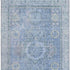 5' X 8' Blue And Gray Oriental Washable Area Rug With UV Protection