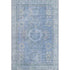 8' X 10' Blue And Gray Oriental Washable Area Rug With UV Protection