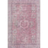 8' X 10' Pink And Gray Oriental Washable Area Rug With UV Protection