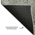 8' X 10' Pewter And Silver Oriental Washable Area Rug With UV Protection