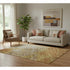 5' X 8' Copper And Beige Abstract Washable Area Rug With UV Protection