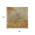 8' X 10' Copper And Beige Abstract Washable Area Rug With UV Protection