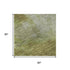 5' X 8' Olive Green And Beige Abstract Washable Area Rug With UV Protection