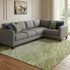 8' X 10' Olive Green And Beige Abstract Washable Area Rug With UV Protection