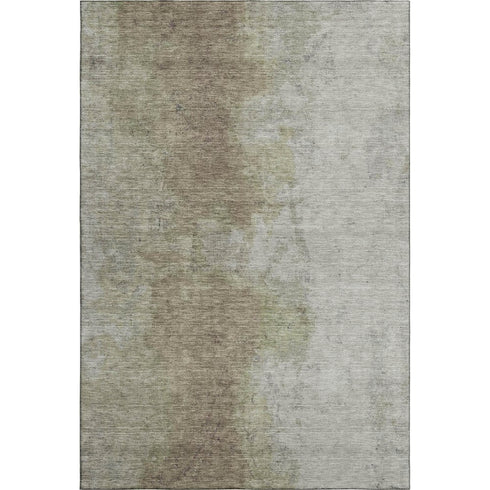 9' X 12' Taupe And Beige Abstract Washable Area Rug With UV Protection